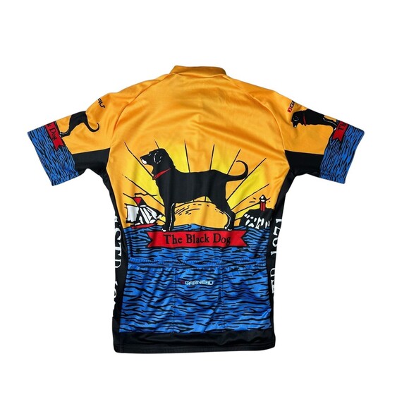 Louis Garneau The Black Dog Cycling Top Size S 1/2 Zip Front Back Pockets - Picture 2 of 11